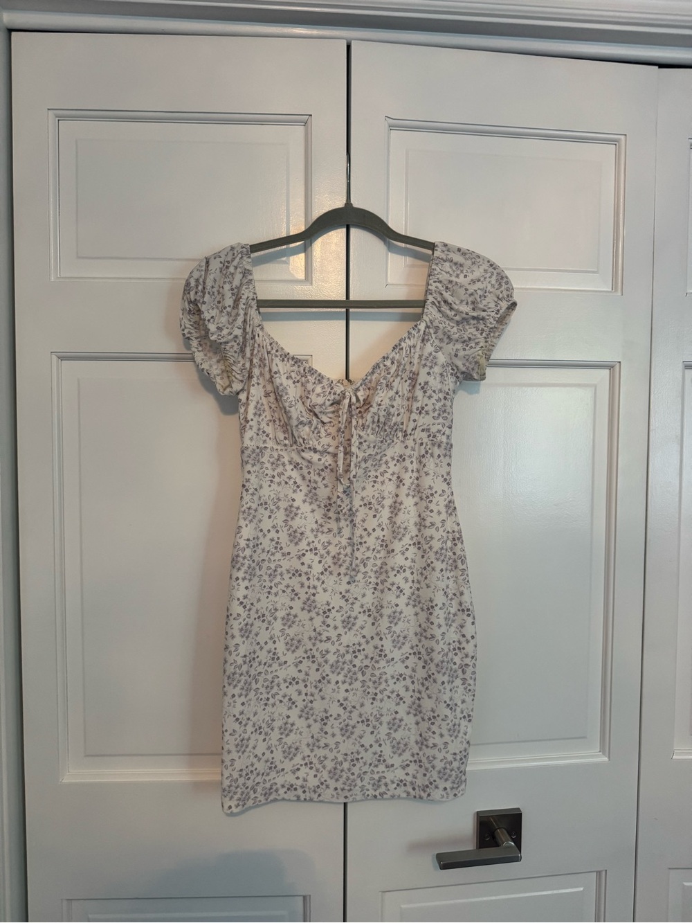 Windsor White & Purple Floral Mini Dress | Size S